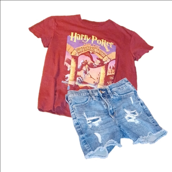 abercrombie kids Other - ABERCROMBIE HIGH-RISE, BIKE SHORT, SIZE 9/10, WITH HARRY POTTER T-SHIRT …